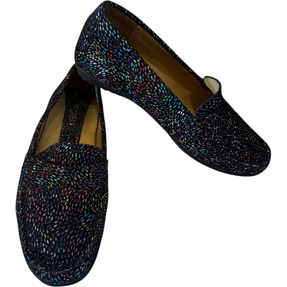 VANELi‎ Venetian Loafers Multicolor Confetti Print Slip On Comfort Shoes Sz 6M